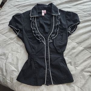 Vintage Polka Dotted Blouse
